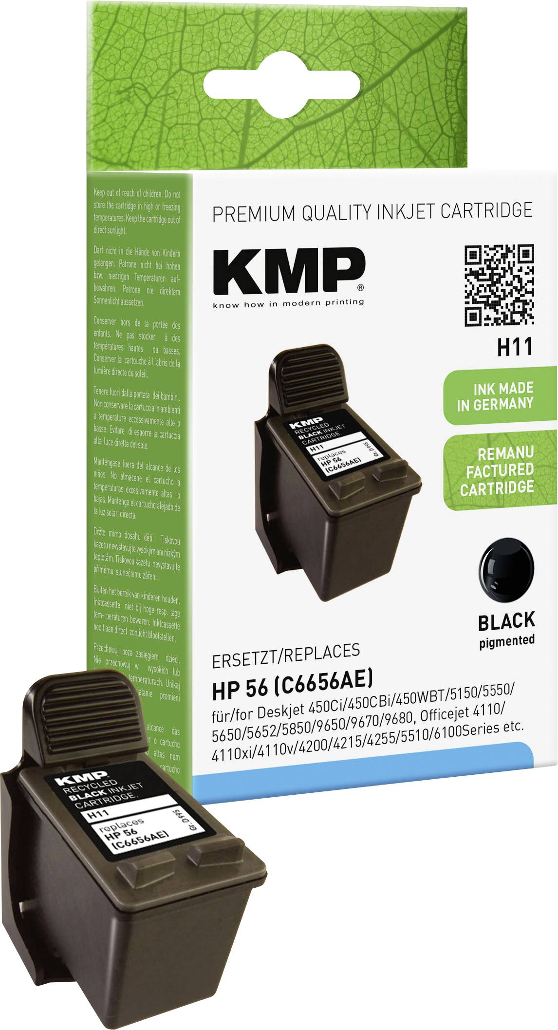 патрон, мастилена касета-глава, мастилница за принтери и печатащи устройства на Hewlett Packard (HP) PSC 1219 C6656A, HP56 Съвместима мастилена касета (черна). Ниски цени, прецизно изпълнение, високо качество.